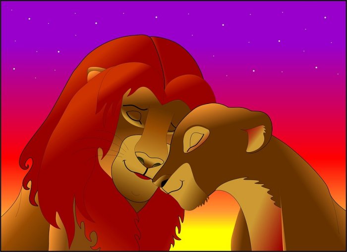 Lion Lioness The Lion King Walt Disney Cartoon